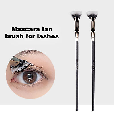 #ad 2PCS Folding Angle Scalloped Lash Brush Mascara Fan Brush Eyelash Brush $7.75