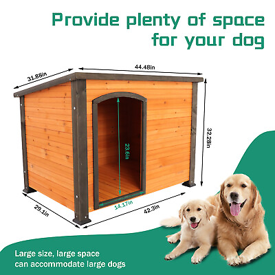 #ad #ad Dog House Wooden Dog Kennel Shelter Outdoor amp; Indoor Dog Cage for Large Dogs $178.99