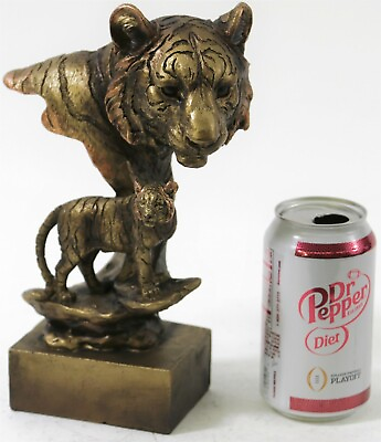 #ad 9quot; Lion Lions Head Statue Bronze Finished Sculpture Classic Artwork Statue Art $34.65