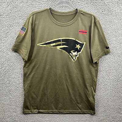 #ad New England Patriots Shirt Adult Large Green Salute To Service Football Nike Men $28.78