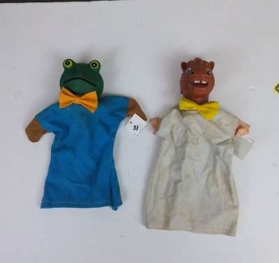 #ad Rare Vintage Rubber Head Hand Animal Puppets Set Of 2 Theatre 60#x27;s $14.65