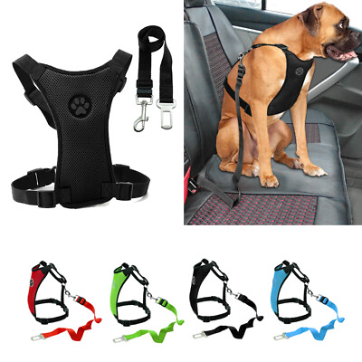 #ad Pet Dog Car Vehicle Safety Harness and Seat Belt Restraint Leash Travel Clip S L $15.99