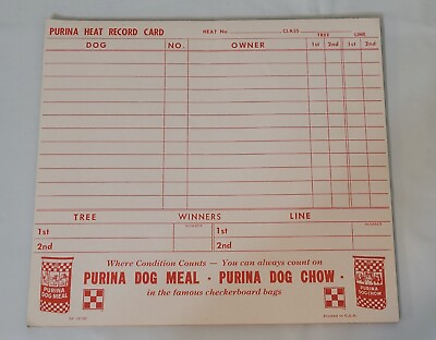 #ad 1970s Purina Chow Meal Vintage Coon Dog Field Trials Judges AuctionHeat Slips $9.95