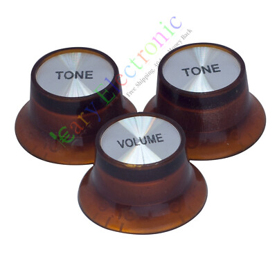 #ad 4set 26mm Brown knob Guitar tube potentiometer cap Volume Tone audio part amp $16.80