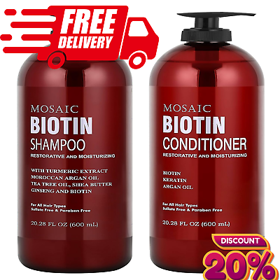 #ad Biotin Shampoo and Conditioner Set for Thinning Hair and Regrowth Ultimate ... $30.97