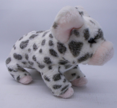 #ad Douglas White Baby Pig With Black Spots 9quot; Pink Nose Ears and Feet $6.99