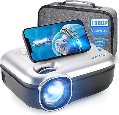 #ad Mini Smart Phone Projectors MOOKA WiFi Movie Projector 8000L Support 1080P Video $59.99