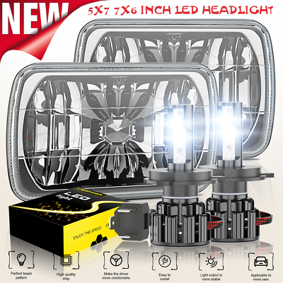 #ad Pair 7x6quot; LED Headlights Hi Lo Beam For Chevy C1500 C2500 C3500 1990 1999 Truck $99.99