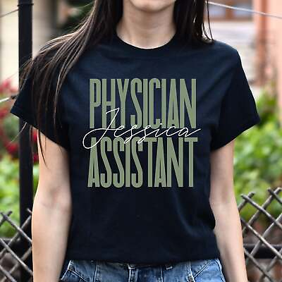 #ad Physician assistant T Shirt gift Doctor Assistant Customized Unisex tee Black Na $20.58