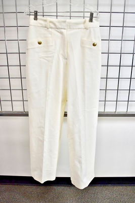 #ad Derek Lam 10 Crosby Ivory Cotton Wide Leg pants Size 8 US On Sale jf $41.30