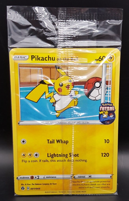 #ad Pikachu On The Ball SEALED 001 005 Fustal Pokemon Promo Football Trading Card GBP 14.99