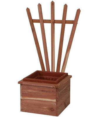 #ad FAN PLANTER Amish Red Cedar Trellis amp; Plant Box $349.97