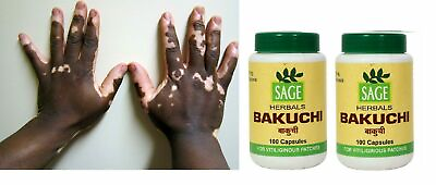 #ad Pure Bakuchi 100 Capsule for Vitiligo Skin Remove White Patche Eczema Pack of 2 $28.99