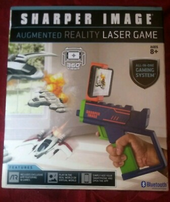 #ad Sharper Image Augmented Reality Laser Game Gun Bluetooth 360 views Ages 8 $14.19