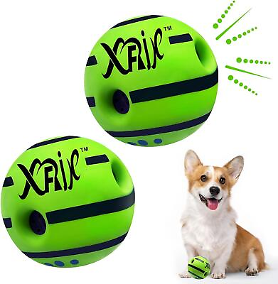 #ad 2 Pack Wobble Giggle Balls 3.46in Dog Toy Ball Interactive Wobble Ball for Dogs $16.26