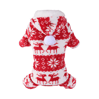 #ad Pet Christmas Clothes Dog Christmas Sweater Pet Clothes Puppy Costume S 4XL $8.88