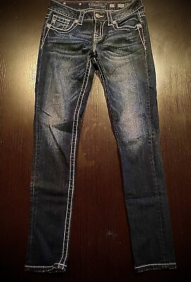 #ad Women’s Miss Me Jeans Mid Rise Skinny Dark Wash Size 27 $39.99