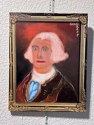 #ad PRINT On Canvas Portrait GEORGE WASHINGTON By Serg Graff Limited Edition COA $100.00
