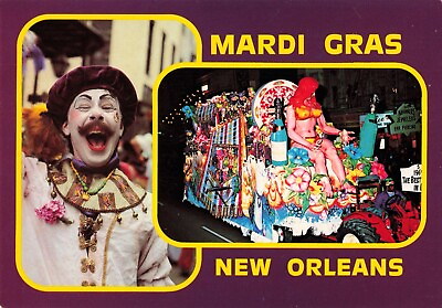 #ad New Orleans LA Louisiana Mardi Gras Parade Float Multi View Vintage Postcard $7.99