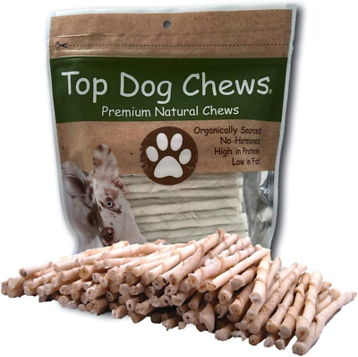 #ad All Natural Rawhide Dog Twists 100 Pack Natural Chew Sticks for Healthy Tee $40.42