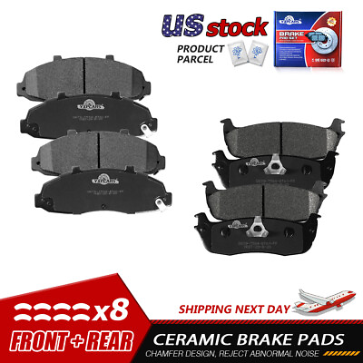 #ad Front and Rear Ceramic Brake Pad for 1999 2003 Ford F 150 2002 Lincoln Blackwood $35.99