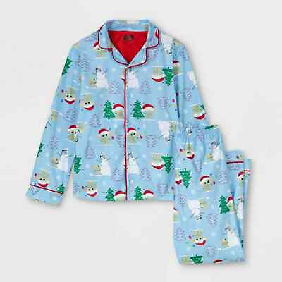 Boys#x27; Star Wars Christmas Large Blue Baby Yoda 2pc Pajama Set Brand New $14.99