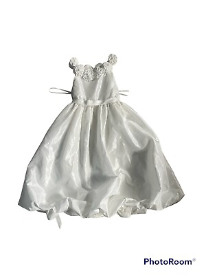 #ad Davids Bridal Ivory White Flower Girl Dress Size 12 $36.99