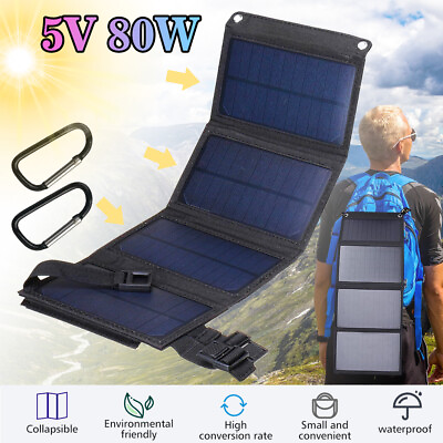 #ad USB Ports Solar Charger Portable Sun Power Solar Panel for Camping charger $26.88