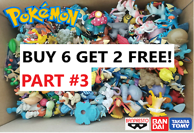 #ad PART #3 GET 2 FREE FIGURES Official Pokemon Center Tomy Nintendo Bandai READ $14.00