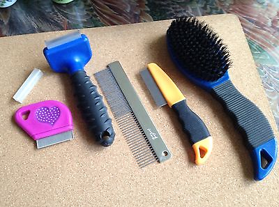 #ad Lot Of 5 Dog NEW Grooming Tools. Mint $19.99