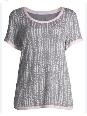 #ad NWT Secret Treasures Women’s M 8 10 Soft Silver Grey Gray Pajama Sleepwear Top $14.99