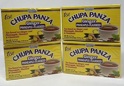 #ad 4 BOXES Chupa Panza Detox Ginger Tea 120 Day Supply Chupa Pansa Jenjibre $34.95