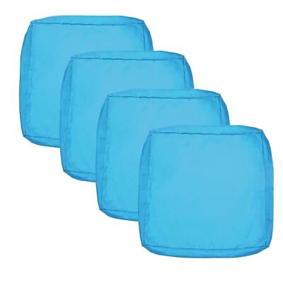 #ad Outdoor Cushion Covers Replacement 20quot;x18quot;x4quot; 4 PACK COVER ONLY Sky Blue $38.30