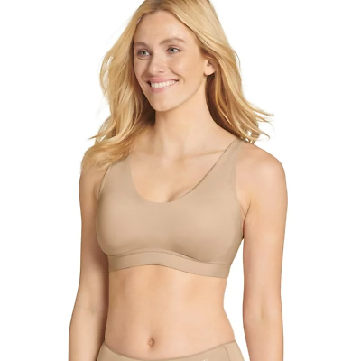 #ad Jockey Womens Forever Fit Scoop Neck Lightly Lined Cup Size XL Color Beige $12.99