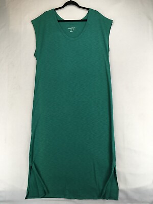 #ad UNIVERSAL THREAD Women#x27;s Tank Midi Dress Size XL Solid Green Side Slit $14.99