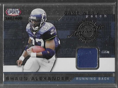 #ad Shaun Alexander 2002 Pacific Heads Update Game Worn Patch 400 Seattle NFL $9.95