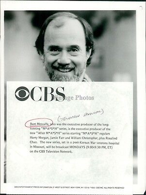#ad 1983 Actor Burt Metcalfe Executive Producer Mash Celebrity 7X9 Vintage Photo $19.99