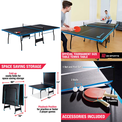 #ad Official Size Tennis Ping Pong Table 2 Paddles and Balls Included Indoor Sports $206.01