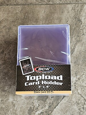 #ad 25 BCW 59pt Thick Card Top Loaders 1 25ct 59 point Sealed Pack Fits 55pt $3.99