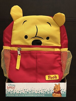 #ad Disney Baby Winnie the Pooh Harness Backpack Adjustable Straps amp; Zipper Closure $9.99