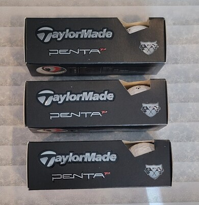 #ad 3 pack TaylorMade PENTA black Golf balls 3 balls total $18.81