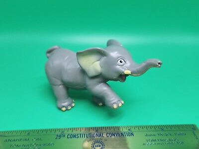 #ad Baby Gray Elephant Soft Squeezable Happy Smiling Cartoon Animal Toy Figure Model $5.99