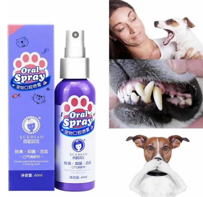 #ad Pet Teeth Cleaning Spray Pet Breath Freshener Oral Spray $9.99