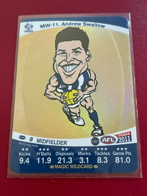 #ad 2011 AFL Teamcoach Card Magic Wild Card MW 11 Andrew Swallow North Melbourne AU $29.00