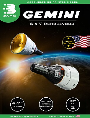 #ad GEMINI 6amp;7 Rendezvous Spaceships Plastic model Rocket Spacecraft NASA $70.00