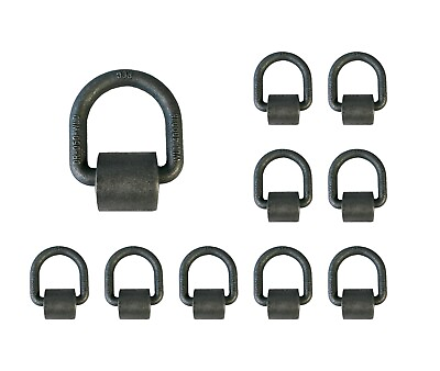 #ad 10 Pack Heavy Duty 1 2quot; Weld On D Ring Flatbed Truck Trailer Cargo Tie Down Ring $35.85