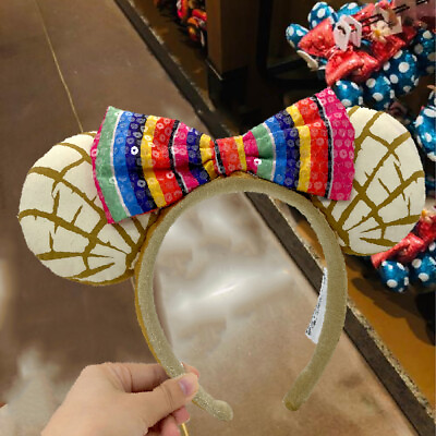 #ad US Disney Parks Mickey Mouse Mexican Pan Dulce Concha Minnie Ears Headband 2020 $16.79