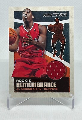 #ad Al Farouq Aminu 2019 20 NBA Hoops Rookie Remembrance Relic Jersey Clippers $2.25