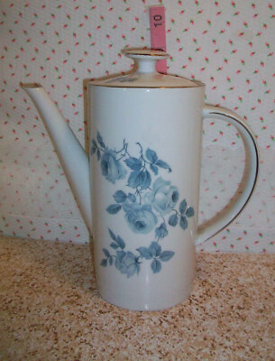 #ad Winterling Roslau Bavaria Porcelain Coffee Pot Tea Flower Gold Trim VTG Germany $25.00