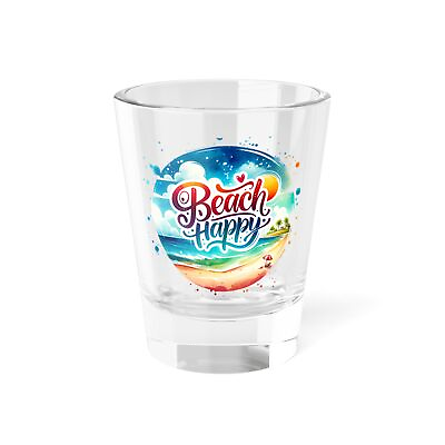 #ad Beach Lover Shot Glass Coastal Barware for Summer Cheers $9.45